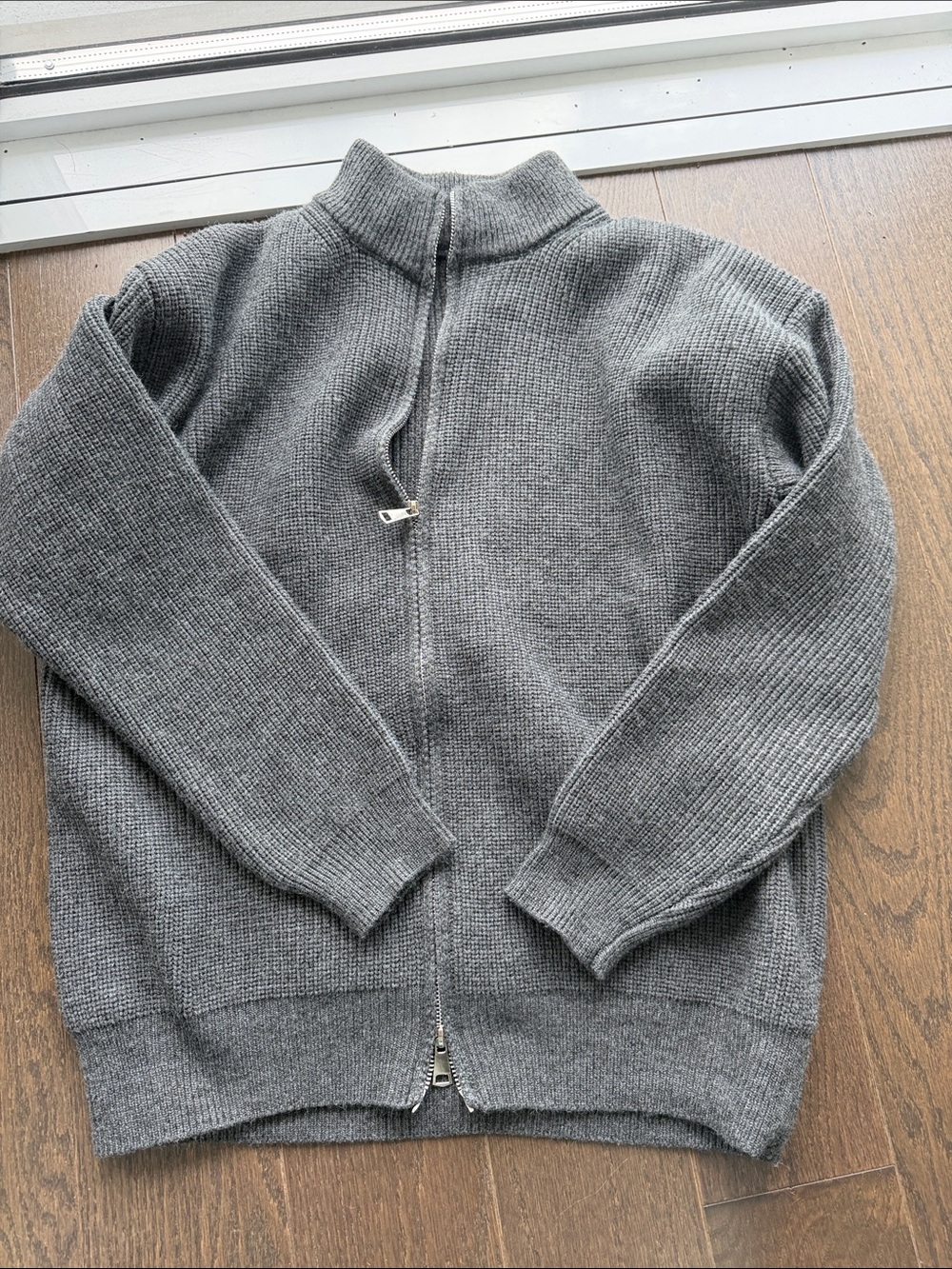 Gray Half-Zip Sweater